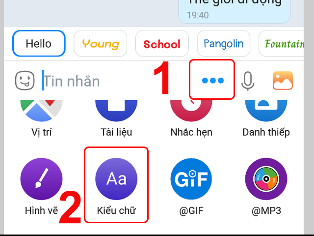 Cách tăng cỡ chữ, cài font chữ mới trong Zalo trên điện thoại